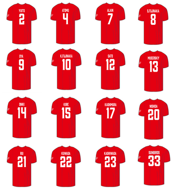 23-24UA サンバーズロゴ NO.Tシャツ（選手ネーム＆背番号入り）